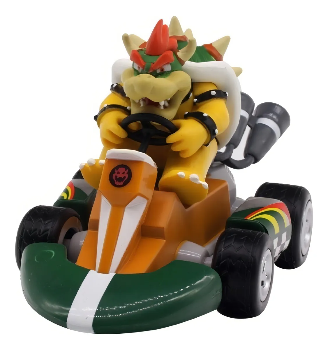 Super Mario Com Carrinho Mario Kart Mariokart Fricção Figure Cor Bowser