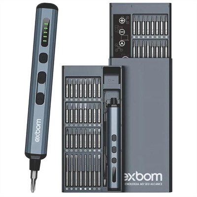 Mini Parafusadeira Sem Fio Recarregável Exbom PRO-CKE6800 68 Em 1 Bits 2