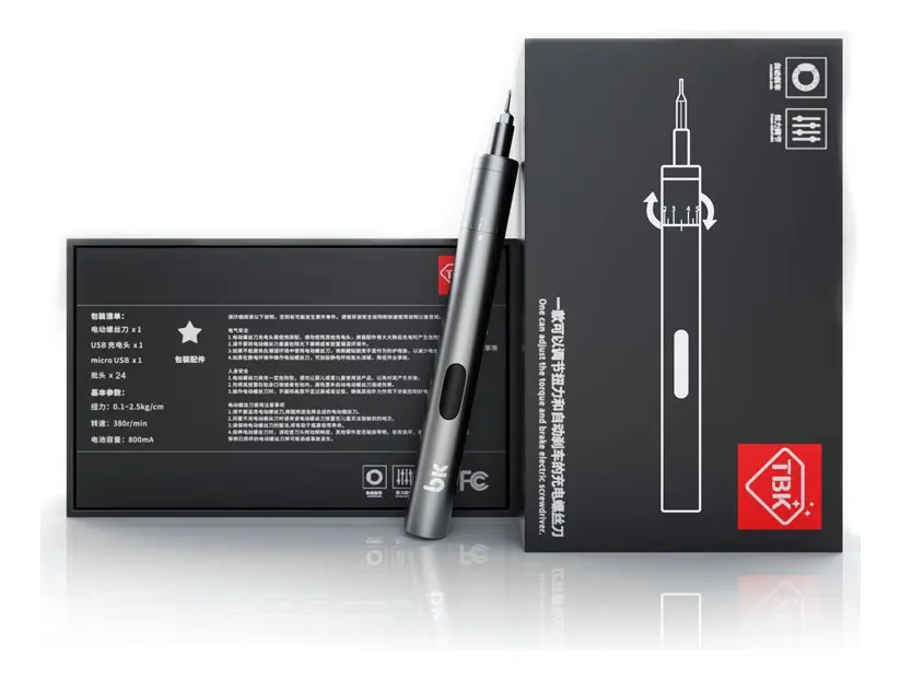 Micro Mini Parafusadeira Elétrica Tbk 008 24 Bits Recarrega