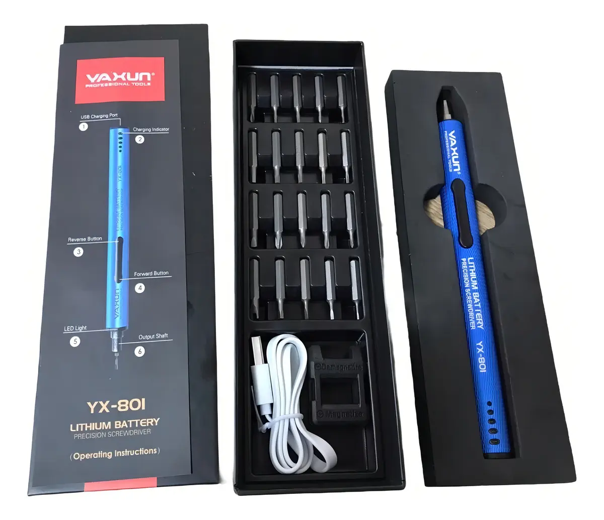 Kit Micro Mini Parafusadeira Yaxun Yx 801 Recarregável 20 4.7 Avaliação 4.7 de 5. 15 opiniões. (15)